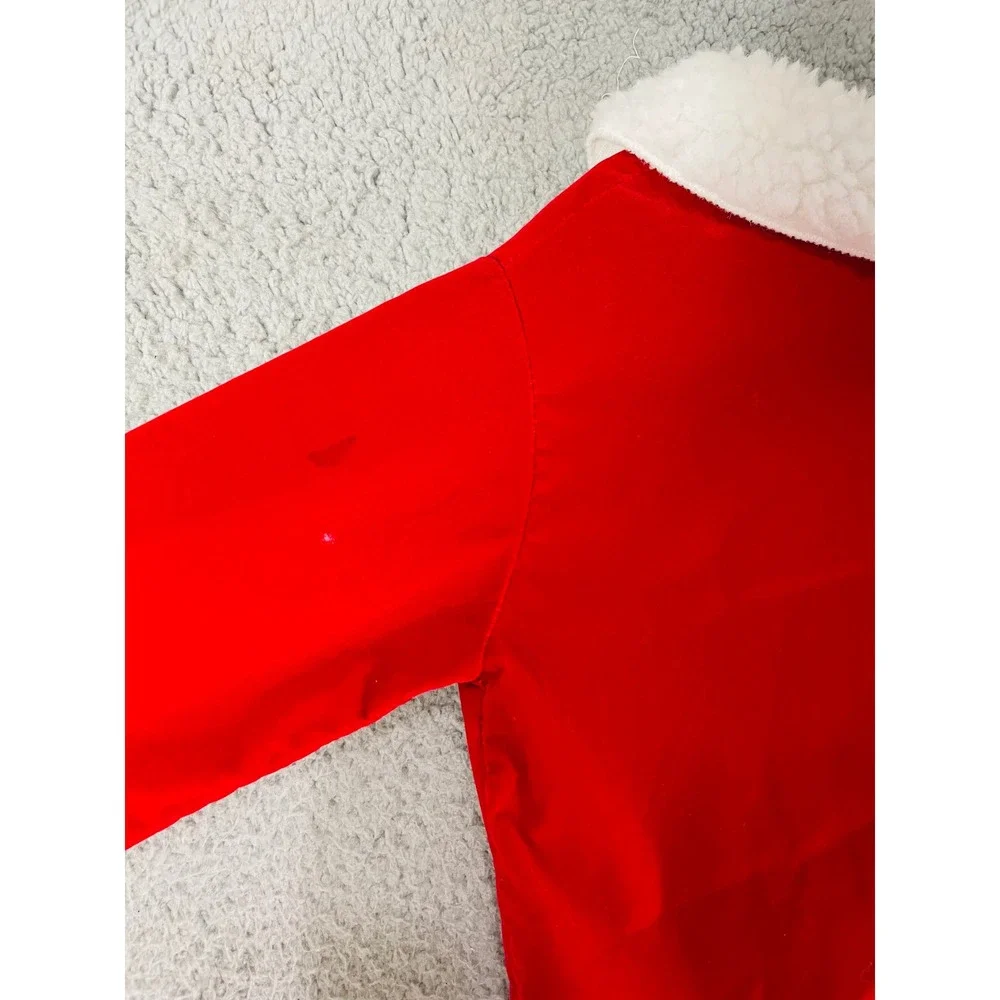 Toddler Santa Suit Jacket Vintage 90s Red White Holiday Christmas Costume